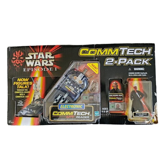 Star Wars Episode I CommTech 2-Pack Reader and Darth Maul Hasbro 1999 - Picture 1 of 8